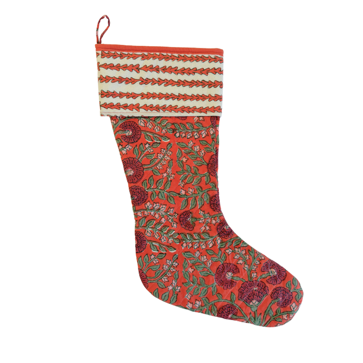 Cactus Flower Stocking - Cinnabar