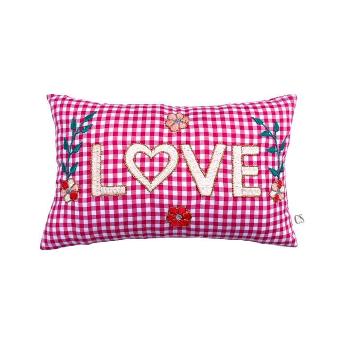 Mini Embroidered Love Pillow
