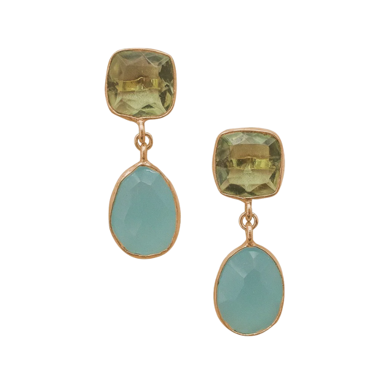 Lola Earrings - Blue/Green