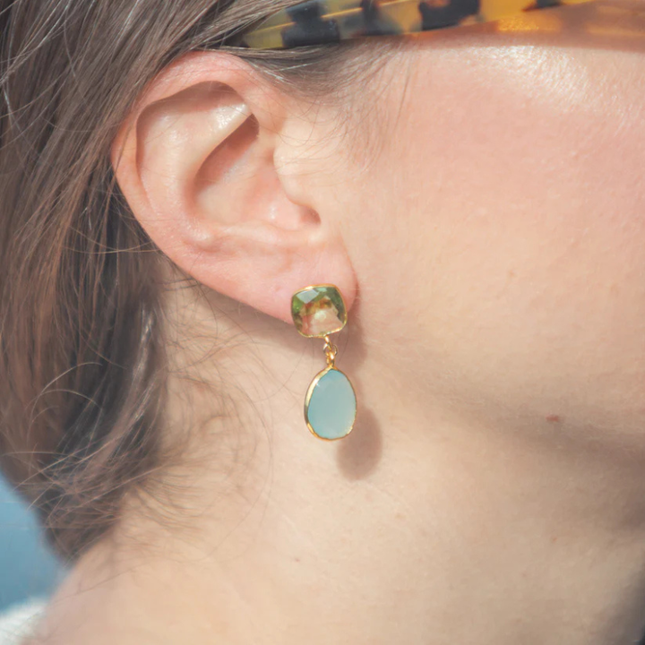 Lola Earrings - Blue/Green