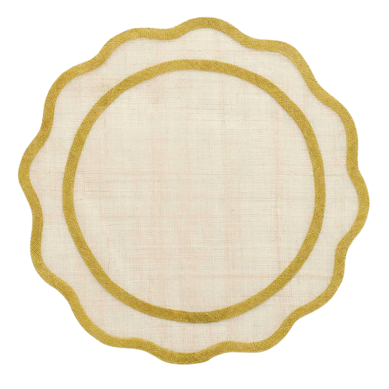 Scalloped Placemats - Yellow