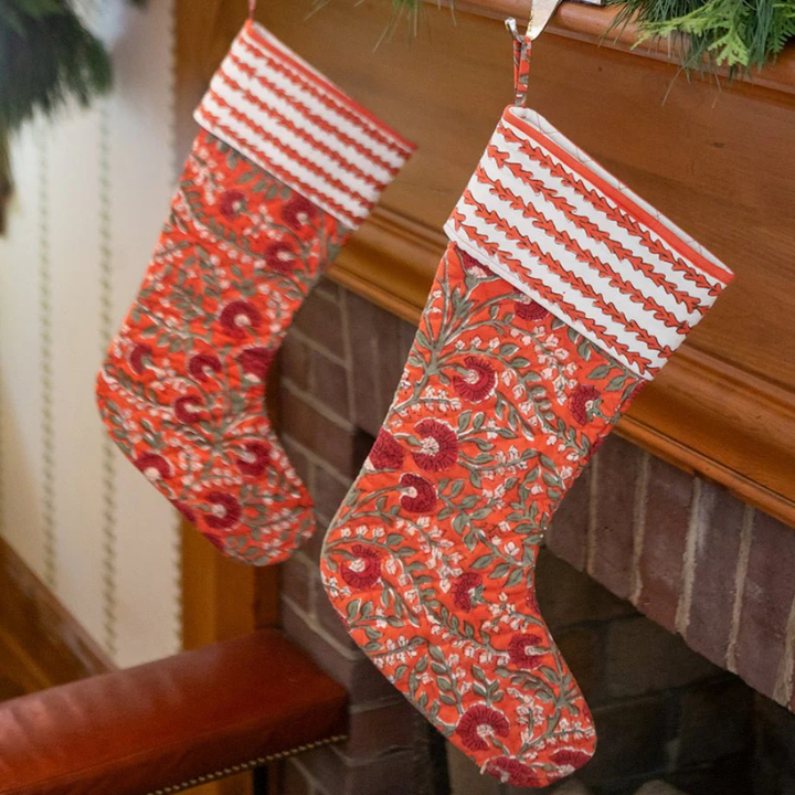 Cactus Flower Stocking - Cinnabar