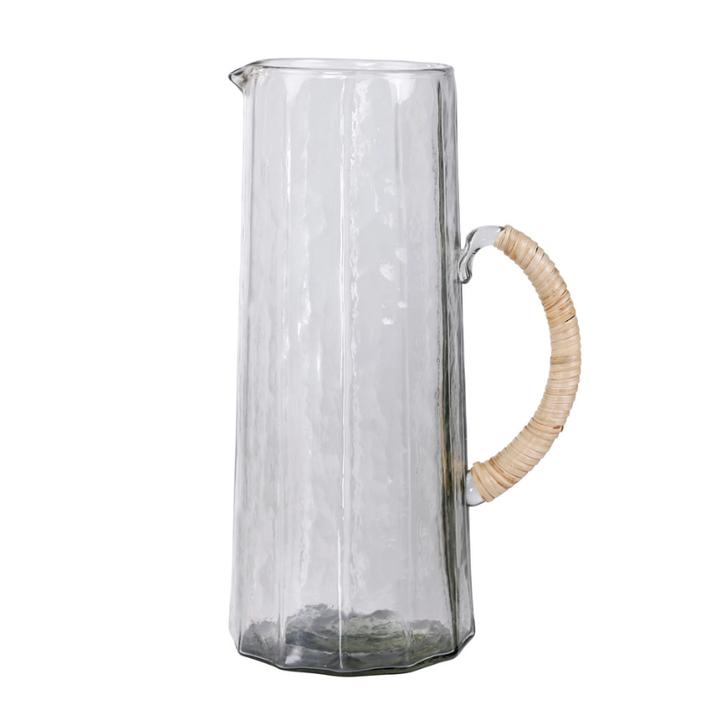 Hammered Glass Pitcher - Clear