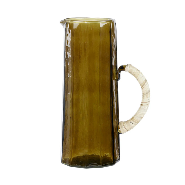 Hammered Glass Pitcher - Brown