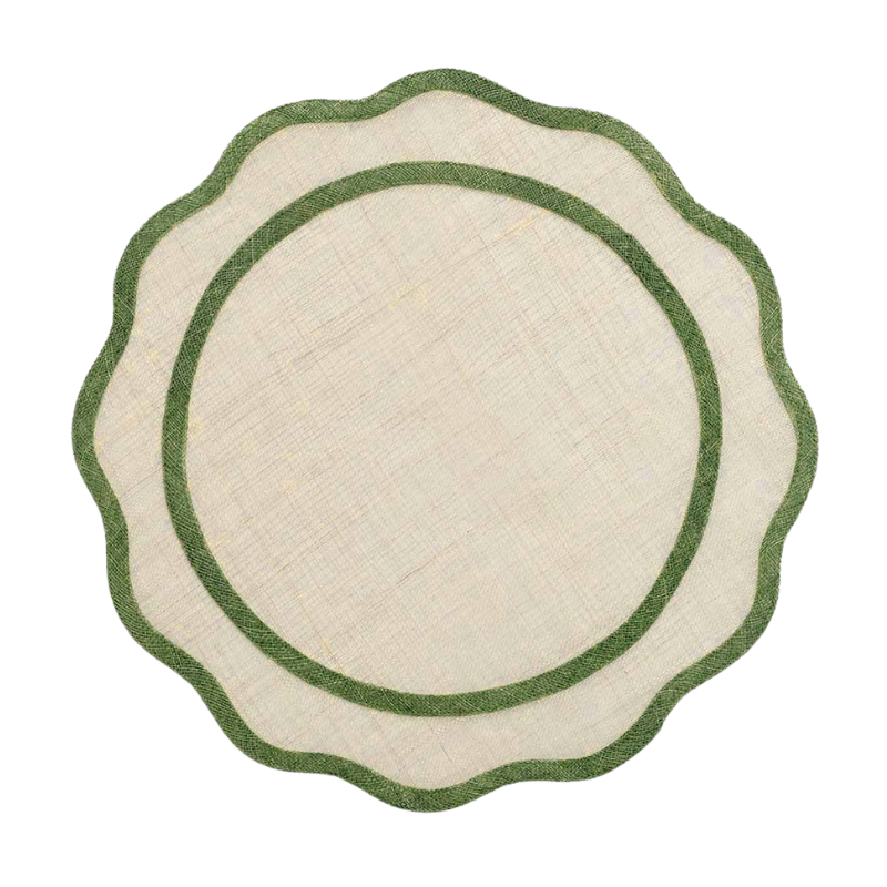 Scalloped Placemats - Green