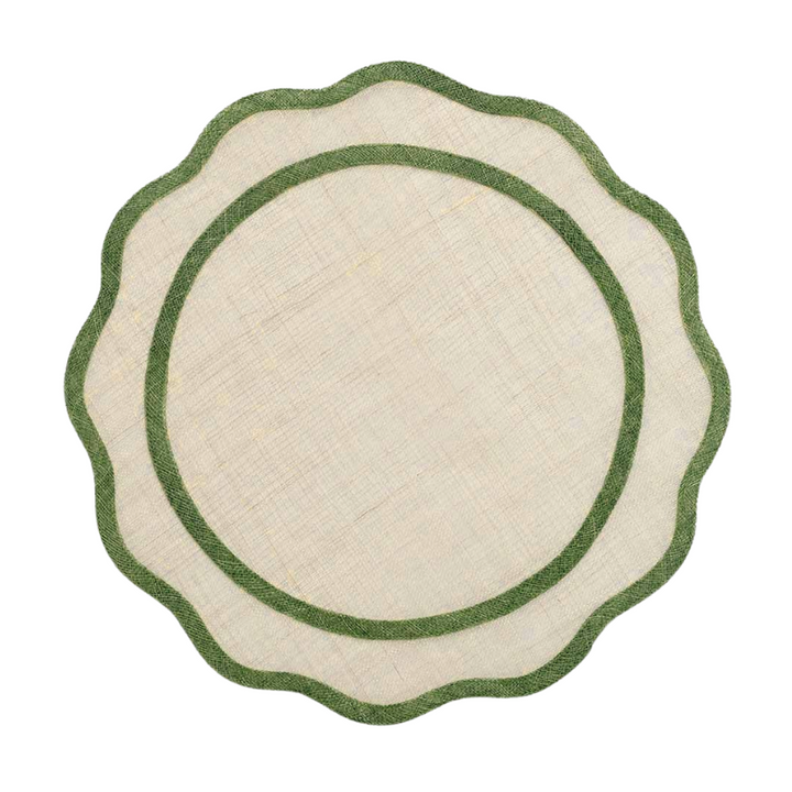 Scalloped Placemats - Green