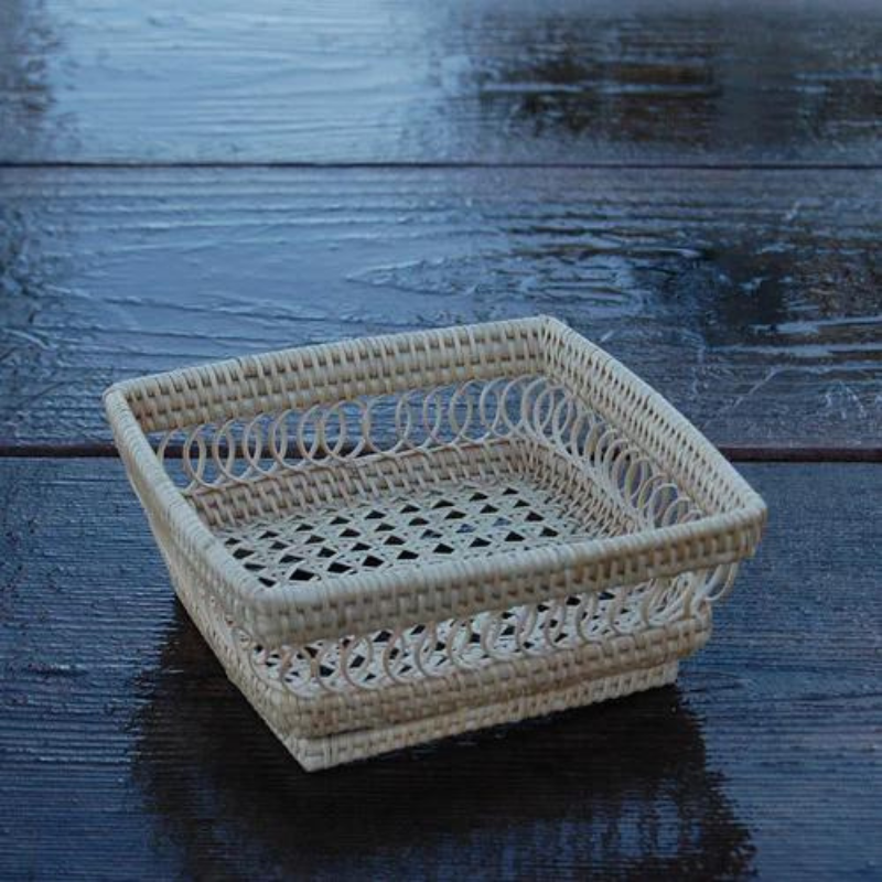 Small Square Rattan Tray