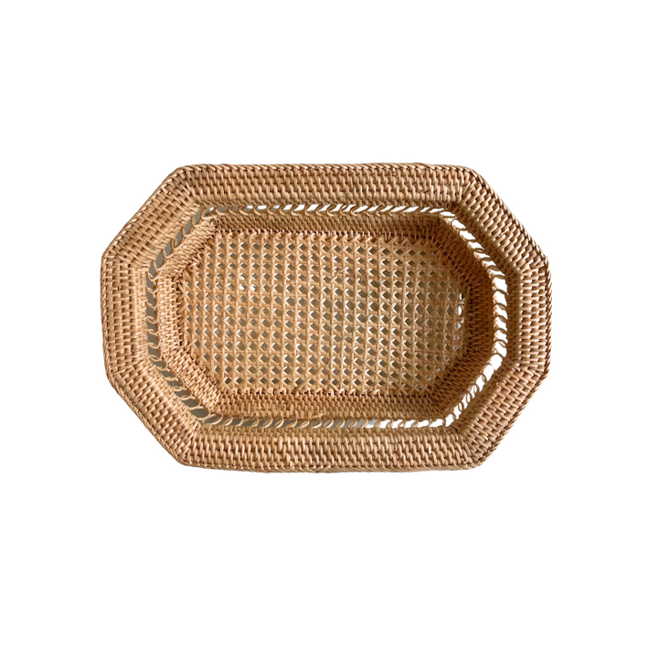 Small Rectangle Rattan Tray