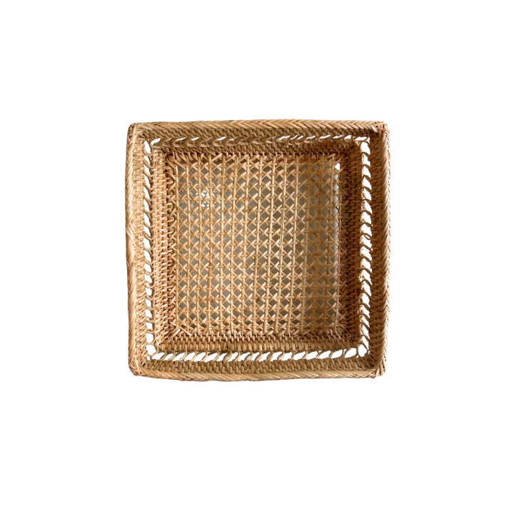 Small Square Rattan Tray