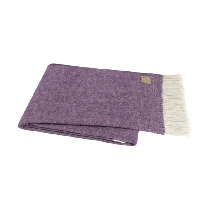 Plum Italian Herringbone Throw