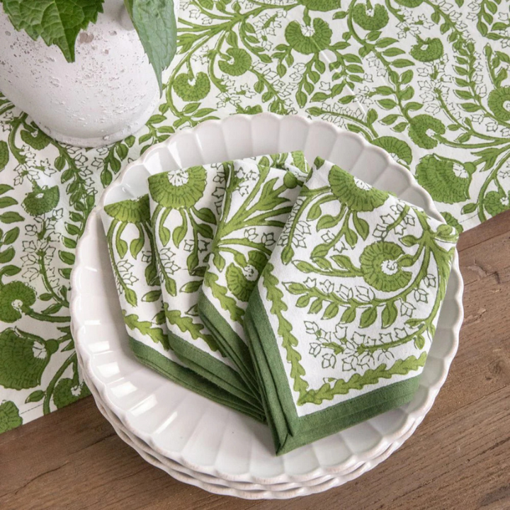 Green Flora Napkins