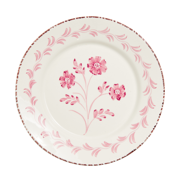 Floral Vine Dinner Plates - Pink