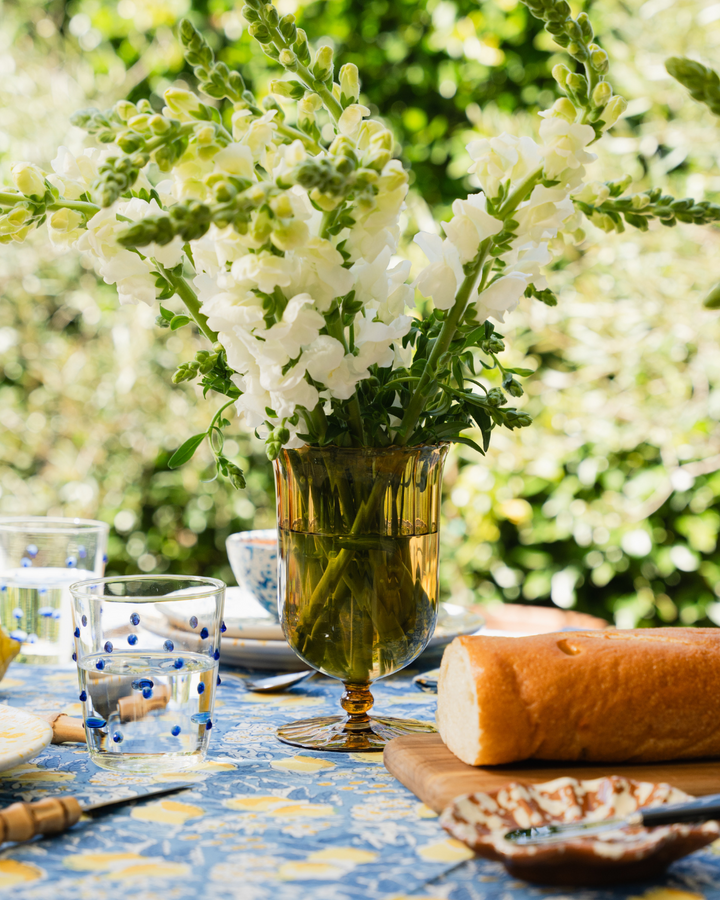 Amber Waves Footed Vase