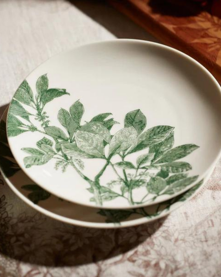 Arbor Green Canapé Plate Set