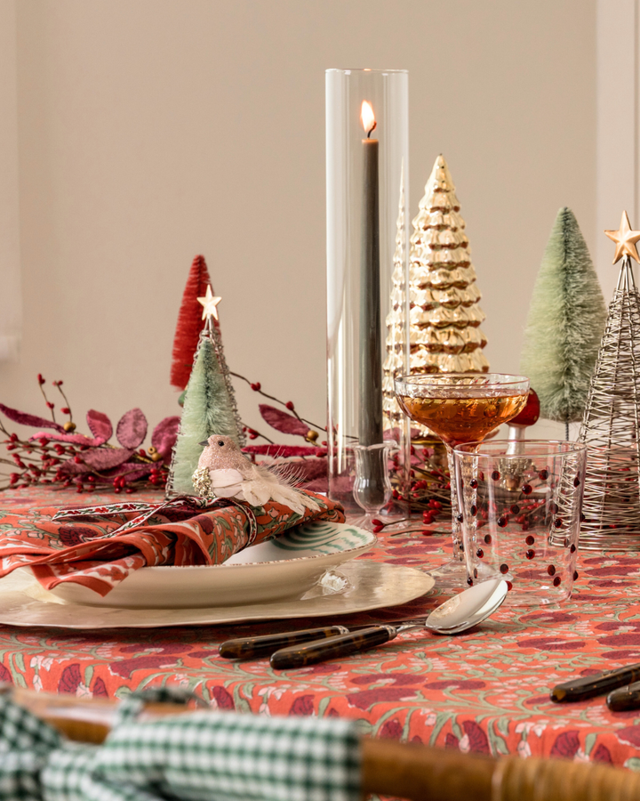 Glass Candle Holders w/ Clear Cylinder