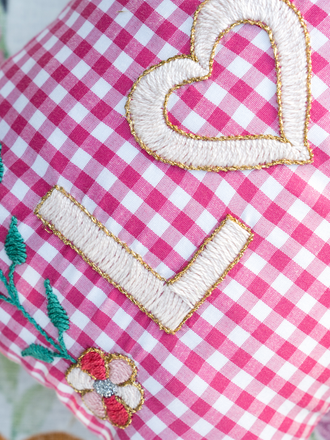 Mini Embroidered Love Pillow