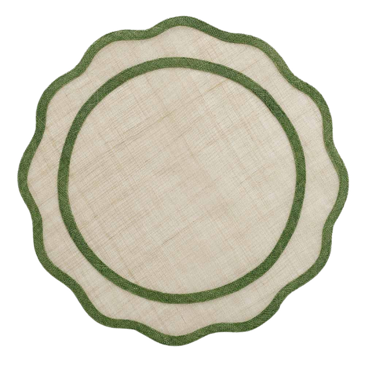 Scalloped Placemats - Green