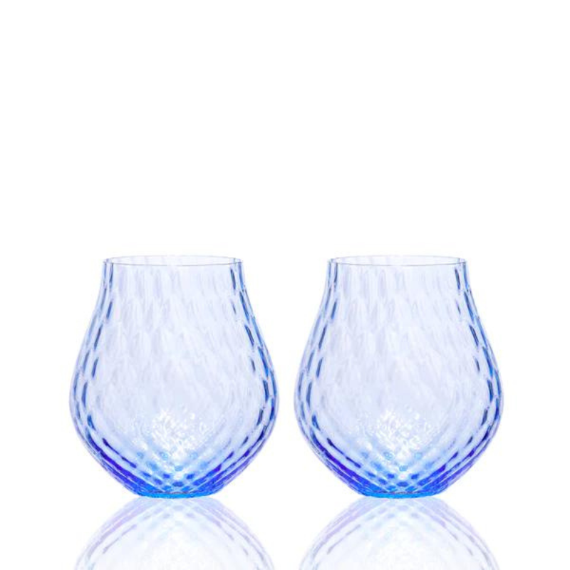 Isla Stemless Wine Glasses - Blue
