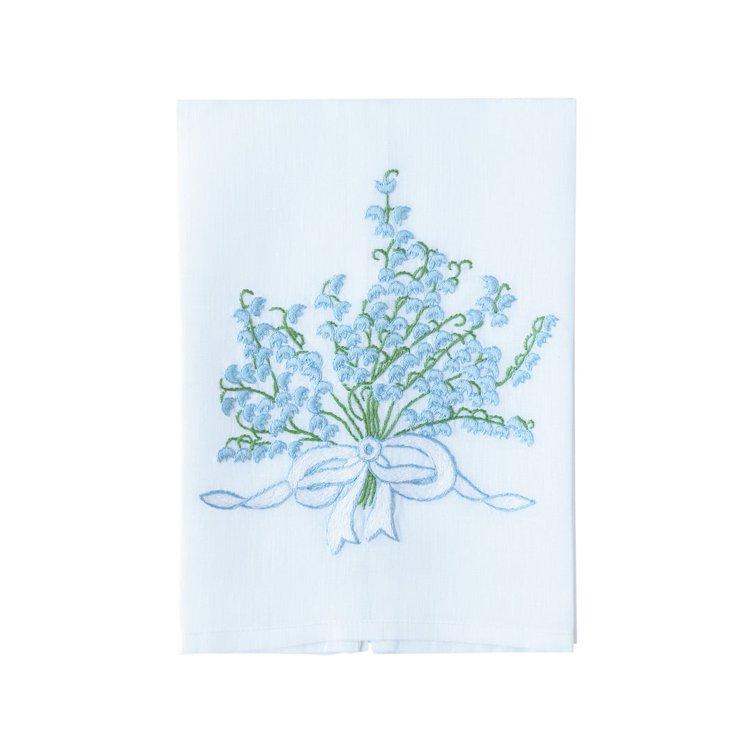 Lily Of The Valley Tea Towel - Blue