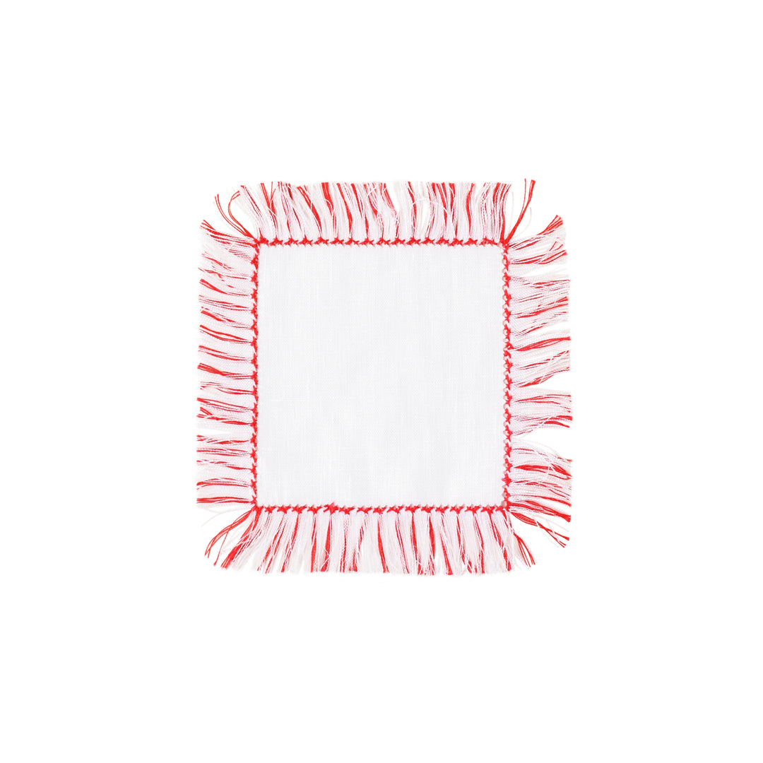 Fringe Coasters - Red