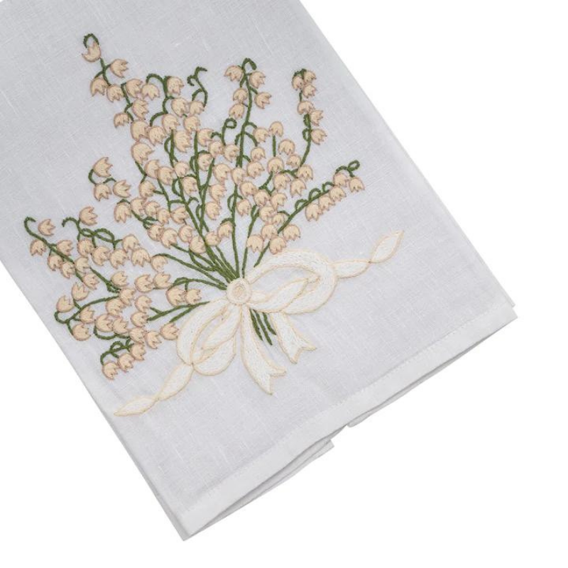 Lily Of The Valley Tea Towel - Blush