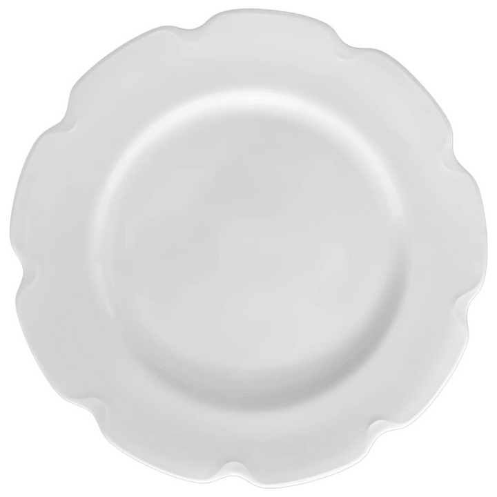 Scalloped Dinner Plate - White