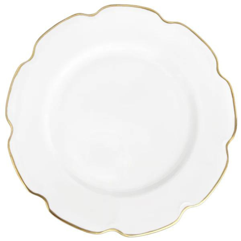 Scalloped Dinner Plate - Gold