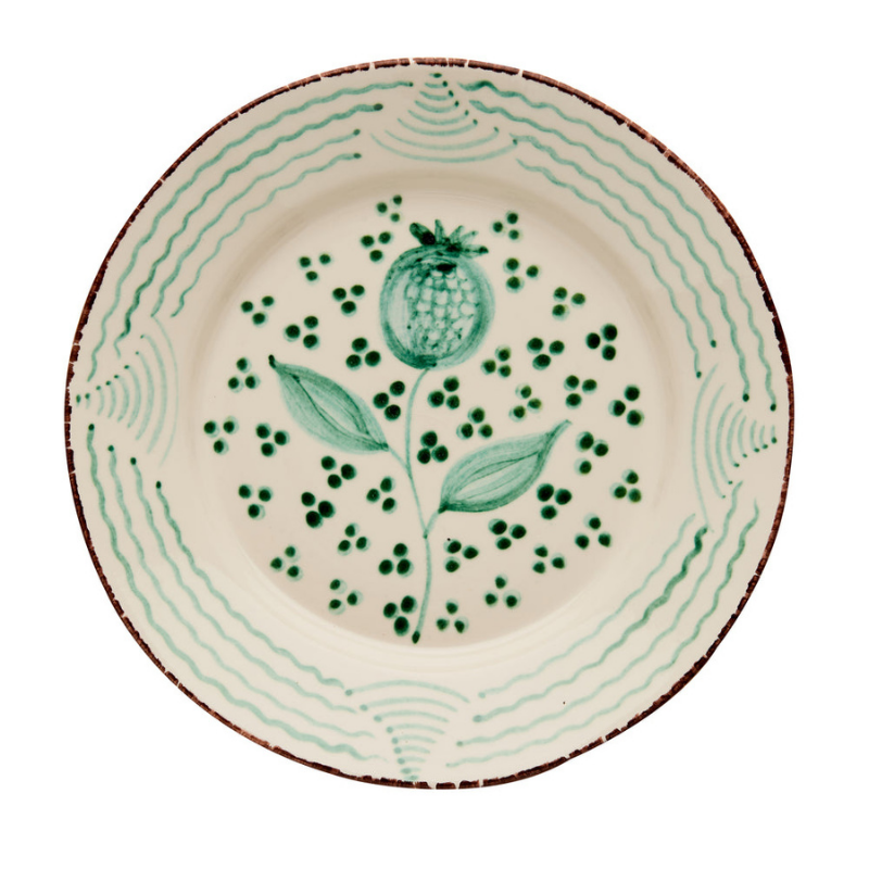Pomegranate Dinner Plate - Green