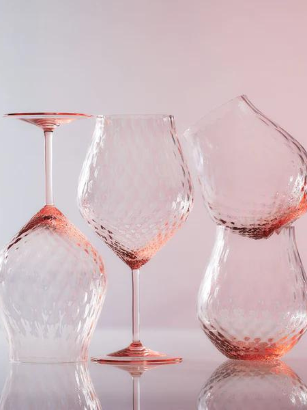 Isla Stemless Wine Glasses - Pink