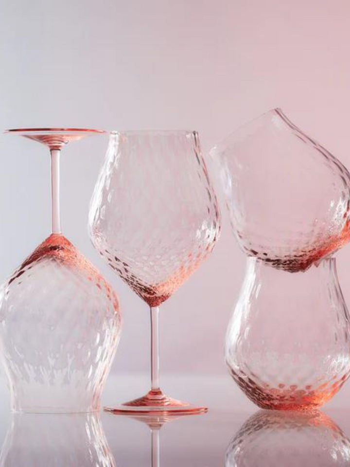 Isla Stemless Wine Glasses - Pink